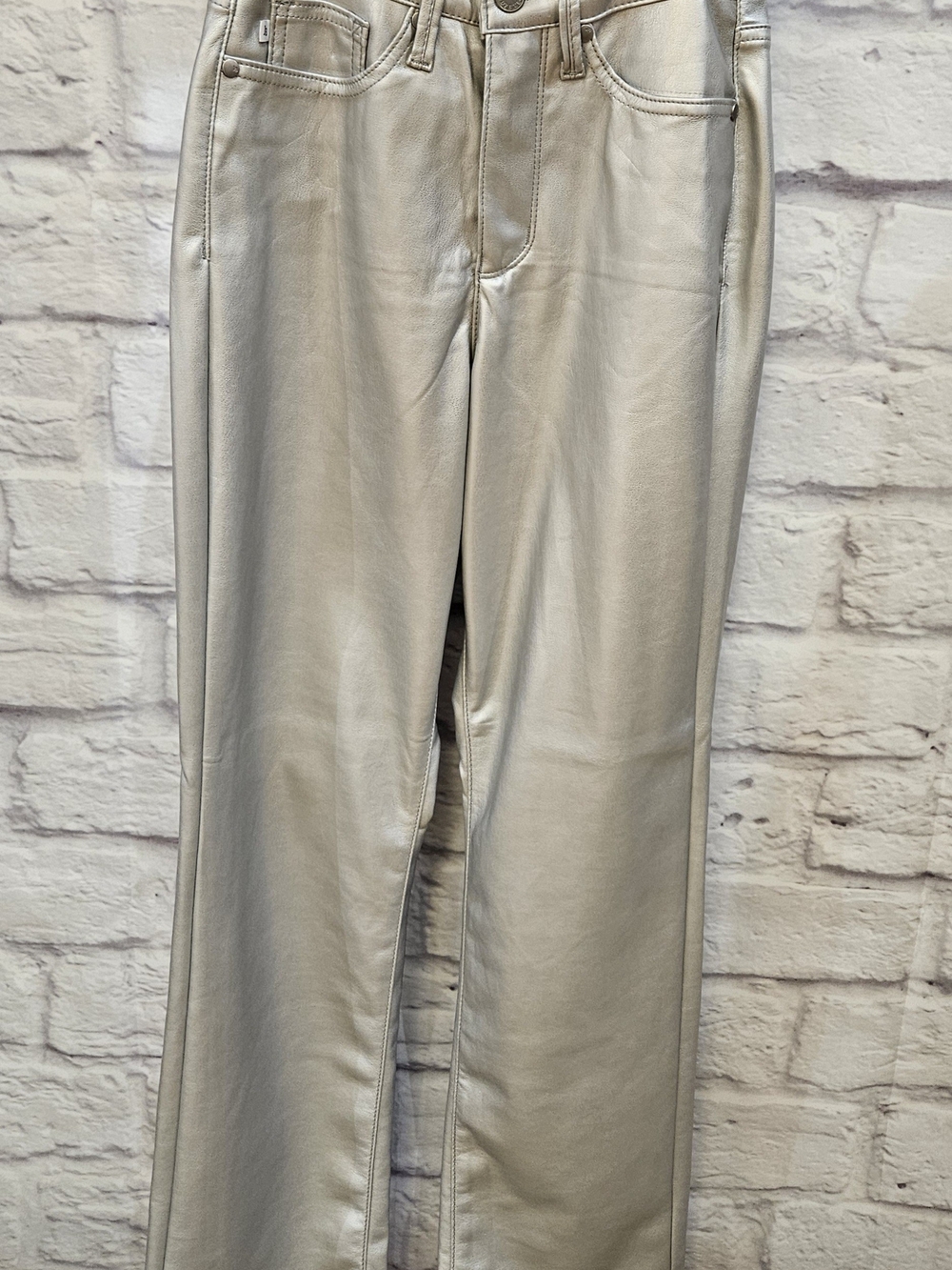 Judy Blue Metallic Silver Wide-Leg Womens  Pants